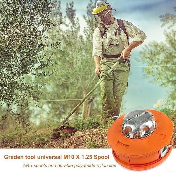 Косильна головка Garden автоматична для мотокоси, ліска 2&ndash;3.5 мм, внутрішня гайка 10 мм 5902 фото