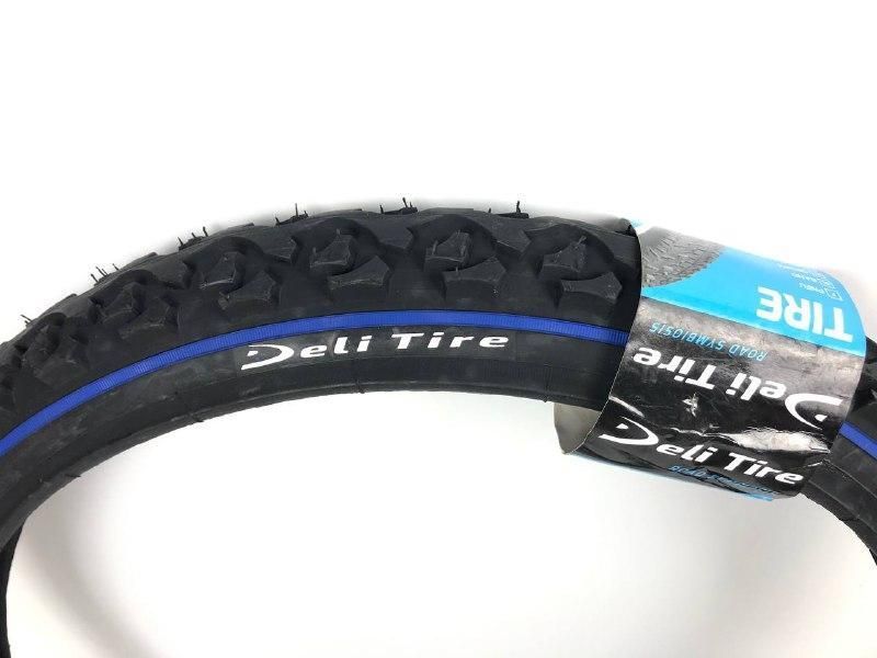 Покришка велосипедна Deli 20*1.90" S-186 Blue srtip шип Індонезія 2194 фото