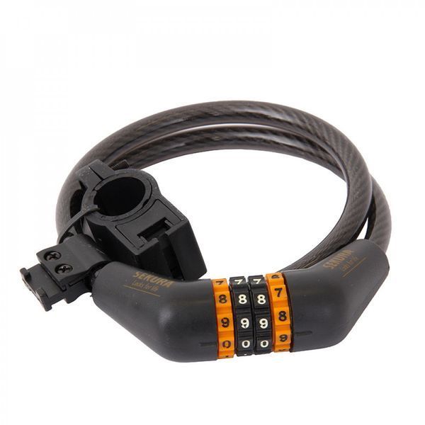 Велосипедний замок KB 205 number code Spiral Cable Lock 10 x 185 cm SEKURA 3486 фото